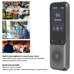  6 اجهزة ترجمة فورية ترجمة صوتية ،، جهاز ترجمة اللغات الذكية، مترجم صوت محمول 138 لغة ذكي بدون اتصال في