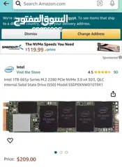 6 هارد Intel 1TB 665p وارد أمريكا Hard انتيل 1 تيرابايت