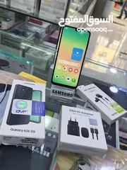  19 مشغل يوم واحد SAMSUNG A26 5G مستعمل جيجا 256 رام 16 معه بكج هدية متوفر توصيل