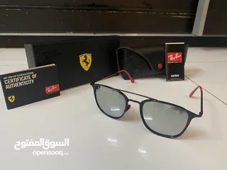  1 rayban-ferrari sunglasses , mirror relflection lenses. looks cool.