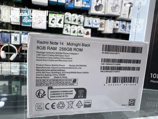 5 Redmi Note 14 (256 GB / 8 RAM) شاومي نوت 14 جديد كفالة الوكيل الرسمي  كمية محدودة BCI