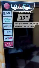  3 LG 39" SMART TV & Stand using Amazon Fire TV Stick. Original packaging and owners manual available.
