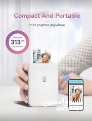  1 طابعة الصور الفورية MT53 + حزمة ورق (80 صورة لاصقة)