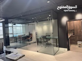  7 مكتب  80 م مفروش ومشطب بالكامل للايجار