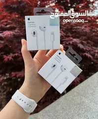  1 سماعات ايفون سلك الأصلية بدون بلوتوث لايتنغ سماعات محيطية للايفون