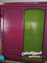  3 غرفة نوم بنات عدد3 مع خزانة مع جلسة ارضية جديدة