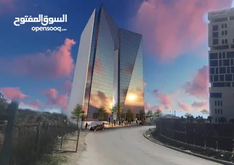  8 مكاتب للبيع في برج النبالي و الفارس  في الارسال سنتر بالقرب من برج عمار بمساحات تبدا من 45 متر مربع