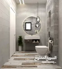  2 معلم بليط تسليم هندسي تجديد حمامات بأحدث طراز تنفيذ شلالت وبربكيو .فير بلس غاز +فير بليس حطب زرب