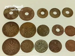  9 عملات فلسطينية قديمة