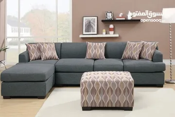  8 L shape sofe sets fabric waterproof  soft foam