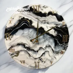  5 Exclusive black art resin wall clock 60 cm