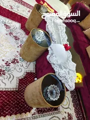  1 طاوله سداسيه تفصيل مع 6 طربيزات برميل كمان تفصيل