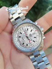  6 #CASIO_EDIFICE MADE IN JAPAN   كاسيو ادفايس ياباني اصلي حجم 45 كرونو قراف شباك للتاريخ
