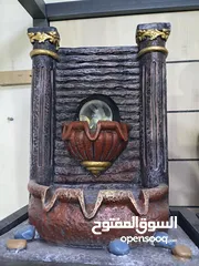  13 منظر ديكور نوافير شلال نافوره مع   كرستاله دواره  مضيئه