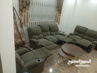  2 طقم كنب ركلاينر  امريكي حديد 6 مقاعد