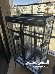  2 قفص ببغاء مع فاصل