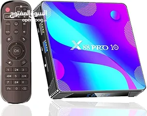  2 ريسيفرPRO 10 SMART ANDROID 11 TV BOX X88 WITH REMOTE CONTROL تي في بوكس انرويد 
