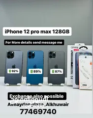 1 iPhone 12 Pro Max -128 GB - Fine condition- Best working phones