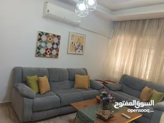  8 شقة مفروشة للايجار طابق ارضي فاخره قرب مطعم ورد