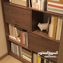  3 مكتبة خشبية