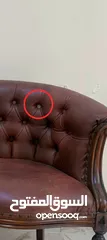  4 طقم كنب فاخر من خشب الزان والجلد