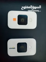  1 راوترات ماي فاي هواوي متنقله 4G HUAWEI مستعمل يوجد جهازين واحد اورنج و واحد امنيه شغالين 100٪؜