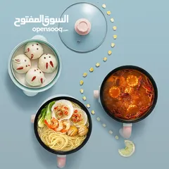  2 طنجرة كهربائي صغيره 2في 1  وسلاقة بيض ايضا