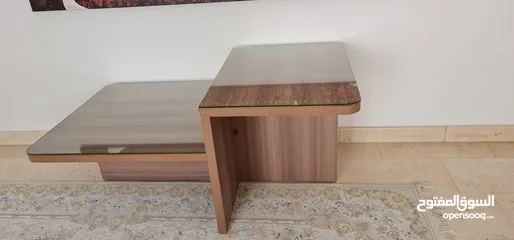 2 طاوله خشب جديده