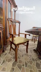  9 غرفة سفرة 3قطع ع الوجه زجاج حراري للحماية من الخدوش ستايل أمريكي 8كراسي