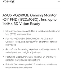  11 Asus 144hz 24inch 1ms ips ‎شاشه