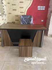  15 مكتب مدير قياس160م مع جانبيه ادراج مع طاوله اماميه