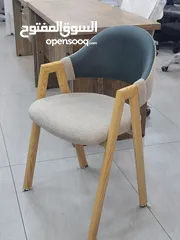  1 كنب انتظار مكتبي /كرسي انتظار قماش للمكاتب والشركات كرسي ثابت كرسي قماش كنب ثابت بتصميم خشبي
