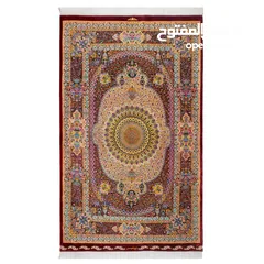  7 سجادة حرير ایرانیة يدويا نسيج ایران قم، كلها من الحرير silk carpet , Persian handmade silk Rug