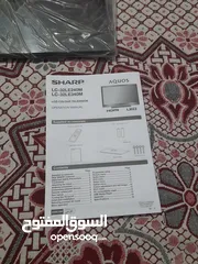  7 شاشه استعمال خفيف 32  انش شارب استعمال بسيط بحال الجديد معه ريموت وقاعده بدون الرسيفر الرسيفر فقط