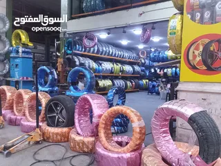  6 محل اطارات وزيوت وكھربا للبيع طريق اربد الحصن مقابل صالة شمس الاصيل قرب مطعم الطيارة حي الراهبات ...