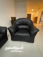  4 Leather Sofa Set