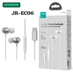  1 سماعات أذن سلكية معدنية من سلسلة JR-EC06 TYPE-C