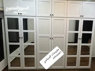  8 خزائن ملابس خشب لامنيت 18م تفصيل حسب المقاس جودة عالية كفاله 5سنوات على اعمالنا