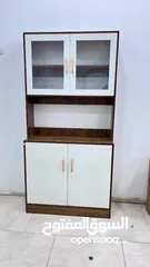  2 بوفيه مطبخ زجاج عصري وأنيق بخشب مودرن خفيف الوزن وسهل النقل والتنظيف ومناسب لكل البيت واي مساحة