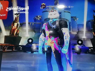  1 حساب فورت نايت للإيجار  يوجد فيه 119 سكن  و115 رقصة و133 اكس