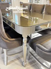  16 طاولات سفره فخمه مميزه مصنوعه من خشب زان والاتيه كفاله 3 سنوات