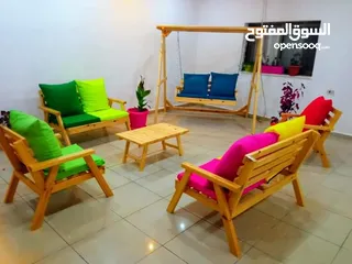  11 مجلس خارجي خشب سويد نخب اول