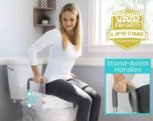  2 مقاعد رفع الجسم فوق المرحاض لمن يعانون صعوبة في الحوض
