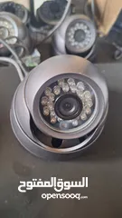  5 كاميرات تصوير عدد 12 غير مستخدمات مع جهاز DVR للبيع بسعر 55دينار عليهم آثار شحابير بسيطة تزال بالمسح