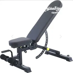  1 بنش رياضي متعدد الزوايا قابل للتعديل مثالي التمارين رفع الأثقال والجسم كامل تصميم مريح وقوي منزلي