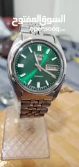  2 Vintage Seiko 5 Automatic 7009 Green Dial Japan made watch for Men's
