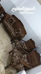  3 كنب خشب زان ثقيل بحال وكالة 9 مقاعد
