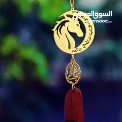  3 تعليقات سيارات مطليه ذهب او فضه بالاسم مع كسره بخور