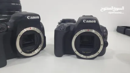  3 كاميرا كانون 800D و كاميرا 200D للبيع بحالة ممتازة