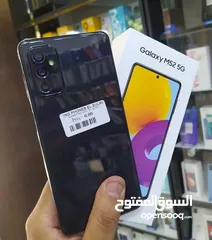  1 Samsung M52 5G رام 8 جيجا 128 أغراضة والكرتونه الأصلية مكفول متوفر توصيل